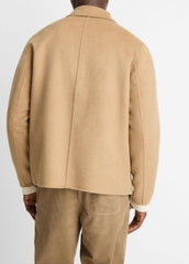 Splittable Wool-Blend Zip-Front Jacket in Jackets | VINCE Men