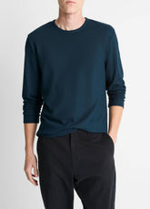 Pima Cotton Piqué Long-Sleeve T-Shirt in Long Sleeve | VINCE Men