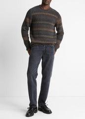 Space-Dye Shaker Wool-Blend Sweater in Crew Neck | VINCE Men