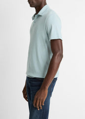 Cotton Johnny-Collar Polo Shirt in Henleys & Polos | VINCE Men