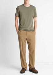 Pima Cotton Crew Neck T-Shirt in Short Sleeve | VINCE Men