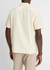 Union Stripe Cotton Short-Sleeve Loop-Collar Shirt in Short Sleeve | VINCE Men