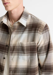 Missoula Plaid Button-Front Shirt in Long Sleeve | VINCE Men