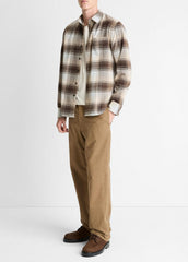 Missoula Plaid Button-Front Shirt in Long Sleeve | VINCE Men