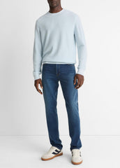 Geo-Jacquard Wool-Blend Crew Neck Sweater in Crew Neck | VINCE Men