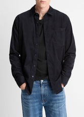 Italian Cotton Corduroy Button-Front Shirt in Long Sleeve | VINCE Men