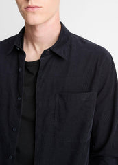 Italian Cotton Corduroy Button-Front Shirt in Long Sleeve | VINCE Men