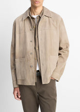 Suede Shirt Jacket in Shirt Jackets | VINCE Men