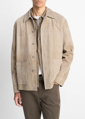 Suede Shirt Jacket in Shirt Jackets | VINCE Men