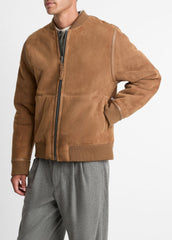 Shearling Bomber Jacket in Jackets | VINCE Men