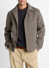 Houndstooth Bomber Jacket in Jackets | VINCE Men