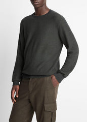 Geo-Jacquard Wool-Blend Crew Neck Sweater in Crew Neck | VINCE Men