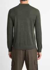 Wool Polo Sweater in Sweaters | VINCE Men