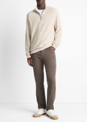 Geo-Jacquard Wool-Blend Quarter-Zip Sweater in Quarter Zip | VINCE Men