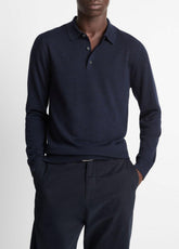 Wool Polo Sweater in Sweaters | VINCE Men