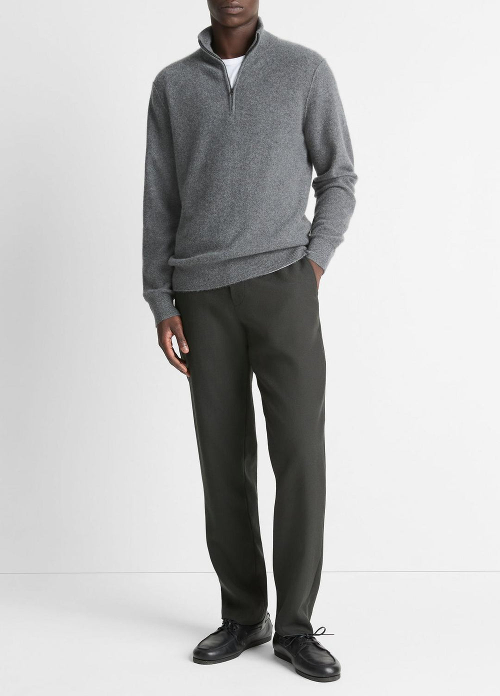 Plush Cashmere Quarter-Zip Sweater in Quarter Zip | VINCE Men