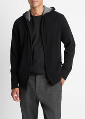 Cashmere Zip-Front Hoodie in Cashmere | VINCE Men