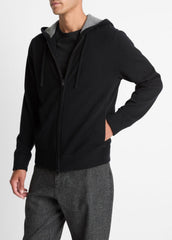Cashmere Zip-Front Hoodie in Cashmere | VINCE Men
