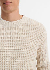 Macro-Waffle Crew Neck Sweater in Crew Neck | VINCE Men