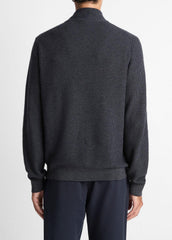 Geo-Jacquard Wool-Blend Quarter-Zip Sweater in Quarter Zip | VINCE Men