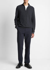 Geo-Jacquard Wool-Blend Quarter-Zip Sweater in Quarter Zip | VINCE Men