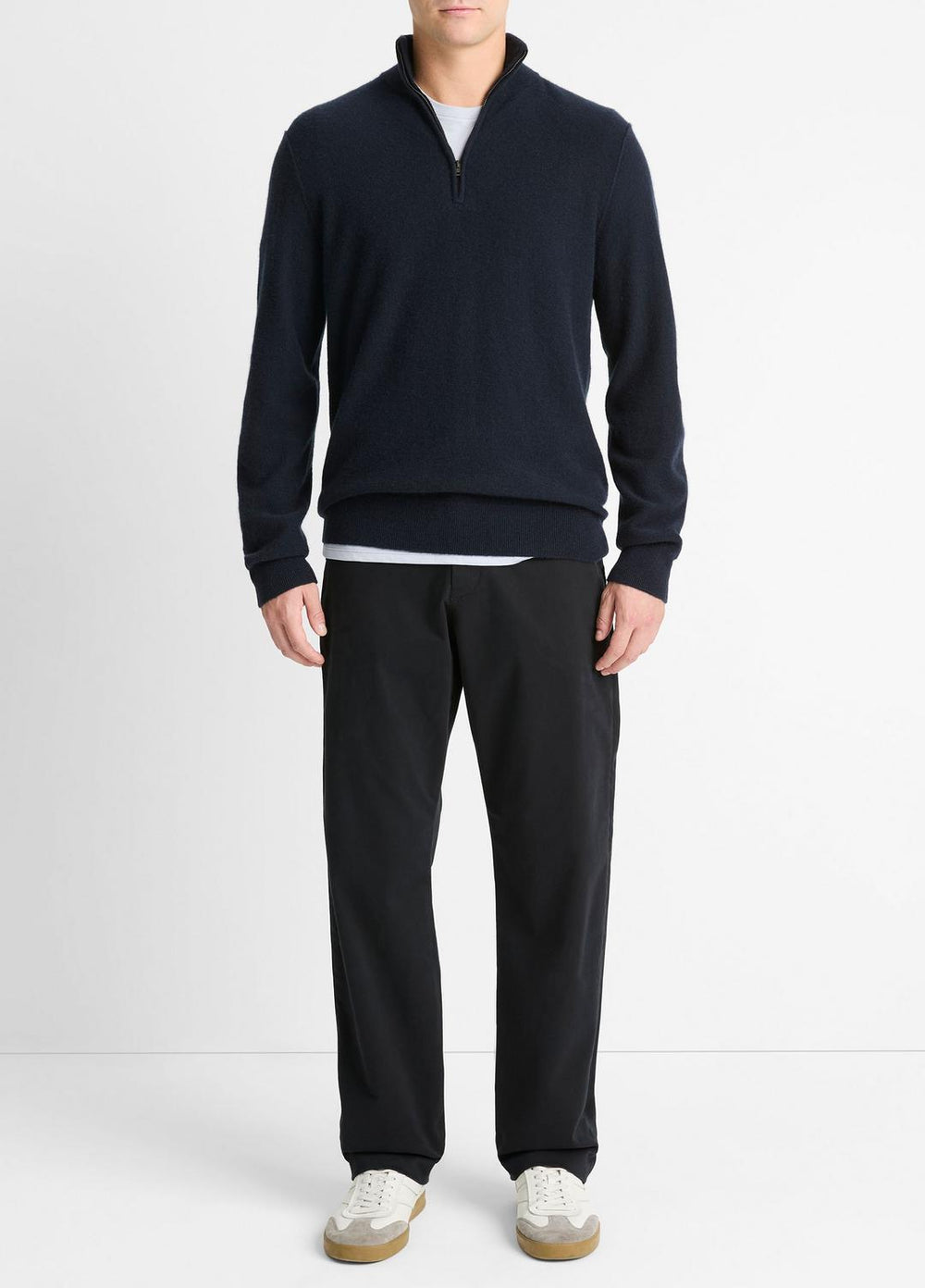 Plush Cashmere Quarter-Zip Sweater in Quarter Zip | VINCE Men