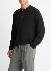 Wool Polo Sweater in Sweaters | VINCE Men