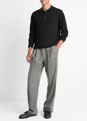 Wool Polo Sweater in Sweaters | VINCE Men