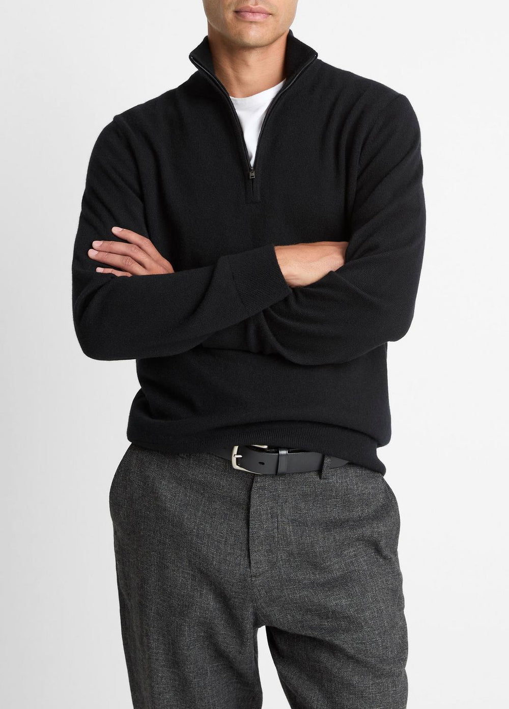 Cashmere Quarter-Zip Sweater in Quarter Zip | VINCE Men