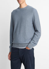 Geo-Jacquard Wool-Blend Crew Neck Sweater in Crew Neck | VINCE Men