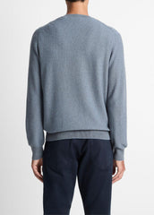 Geo-Jacquard Wool-Blend Crew Neck Sweater in Crew Neck | VINCE Men