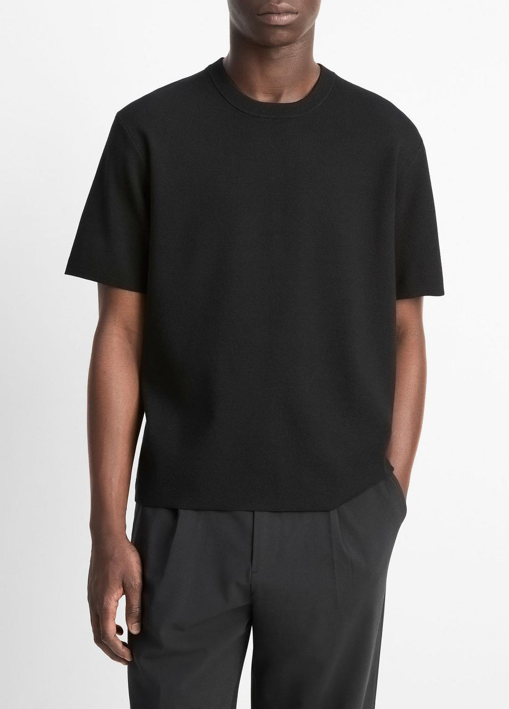 Milano Short-Sleeve Crew Neck Sweater in Crew Neck | VINCE Men