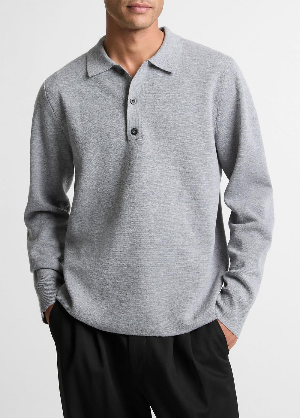 Italian Merino Wool Milano Polo Sweater in Sweaters | VINCE Men