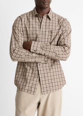 Great Falls Plaid Cotton Button-Front Shirt in Long Sleeve | VINCE Men
