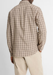 Great Falls Plaid Cotton Button-Front Shirt in Long Sleeve | VINCE Men