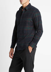Holme Plaid Cotton Button-Front Shirt in Long Sleeve | VINCE Men