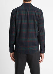 Holme Plaid Cotton Button-Front Shirt in Long Sleeve | VINCE Men