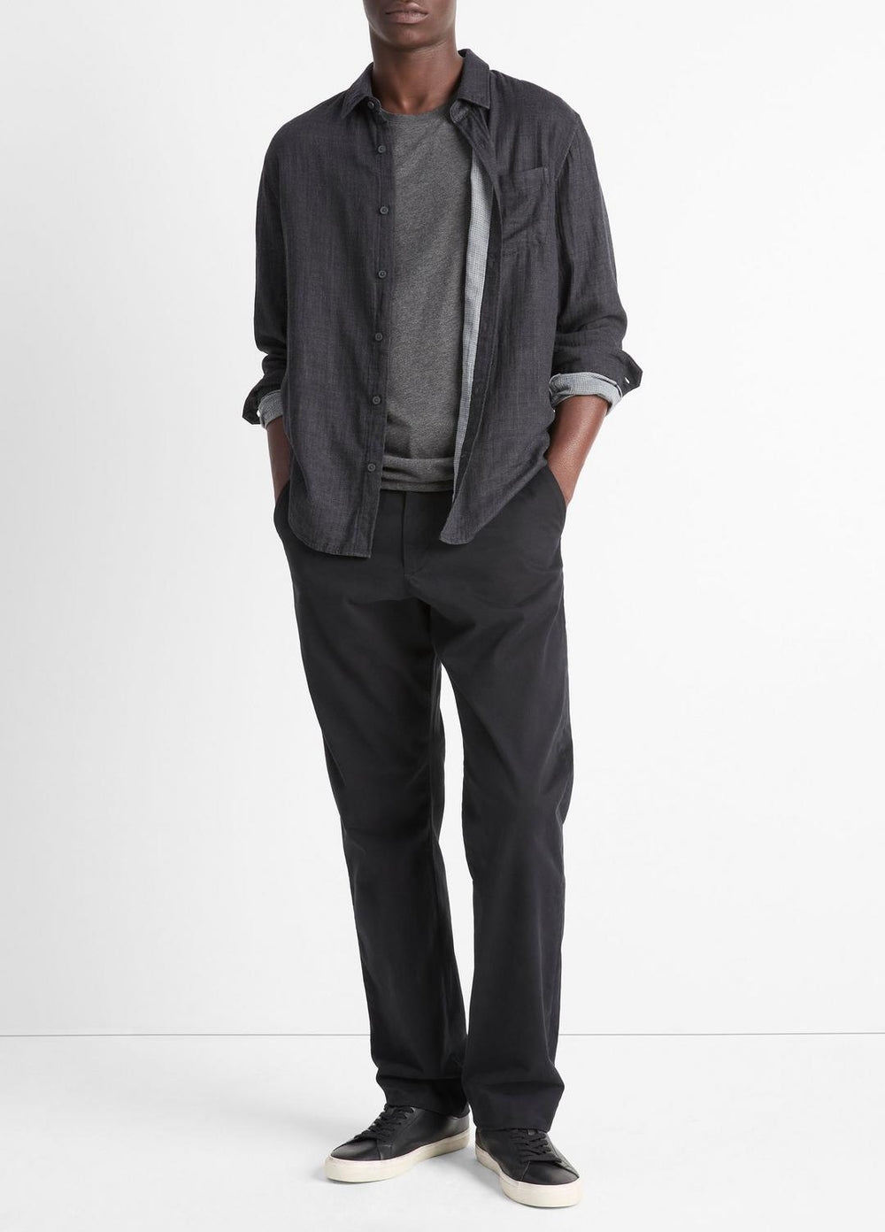 Double Face Long Sleeve in Long Sleeve | VINCE Men