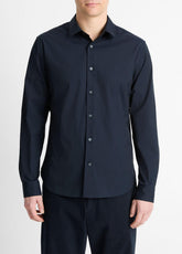 Stretch-Cotton Poplin Shirt in Long Sleeve | VINCE Men