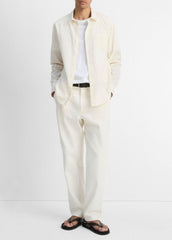 Cotton Chambray Button-Front Shirt in Long Sleeve | VINCE Men