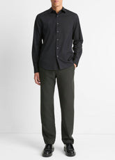Stretch-Cotton Poplin Shirt in Long Sleeve | VINCE Men