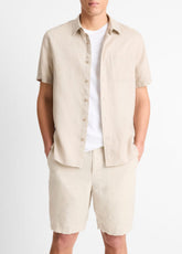 Linen Short-Sleeve Shirt in Short Sleeve | VINCE Men