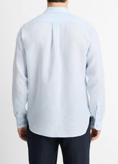 Linen Long-Sleeve Shirt in Long Sleeve | VINCE Men