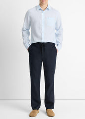 Linen Long-Sleeve Shirt in Long Sleeve | VINCE Men