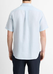 Linen Short-Sleeve Shirt in Short Sleeve | VINCE Men