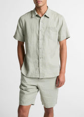 Linen Short-Sleeve Shirt in Long Sleeve | VINCE Men