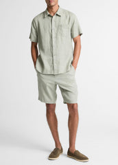 Linen Short-Sleeve Shirt in Long Sleeve | VINCE Men