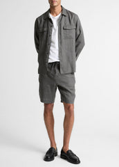 Linen Garage Shirt in Long Sleeve | VINCE Men