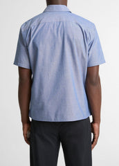 Cotton Short-Sleeve Button-Front Shirt in Short Sleeve | VINCE Men