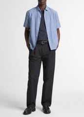 Cotton Short-Sleeve Button-Front Shirt in Short Sleeve | VINCE Men